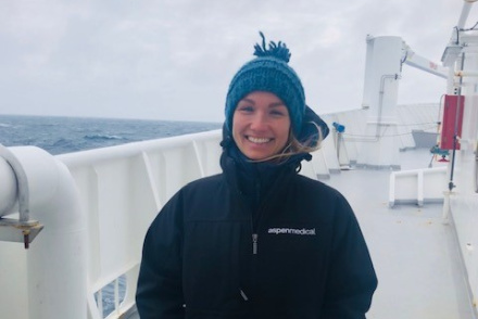 Aspen Medical registered nurse onboard a CSIRO ship