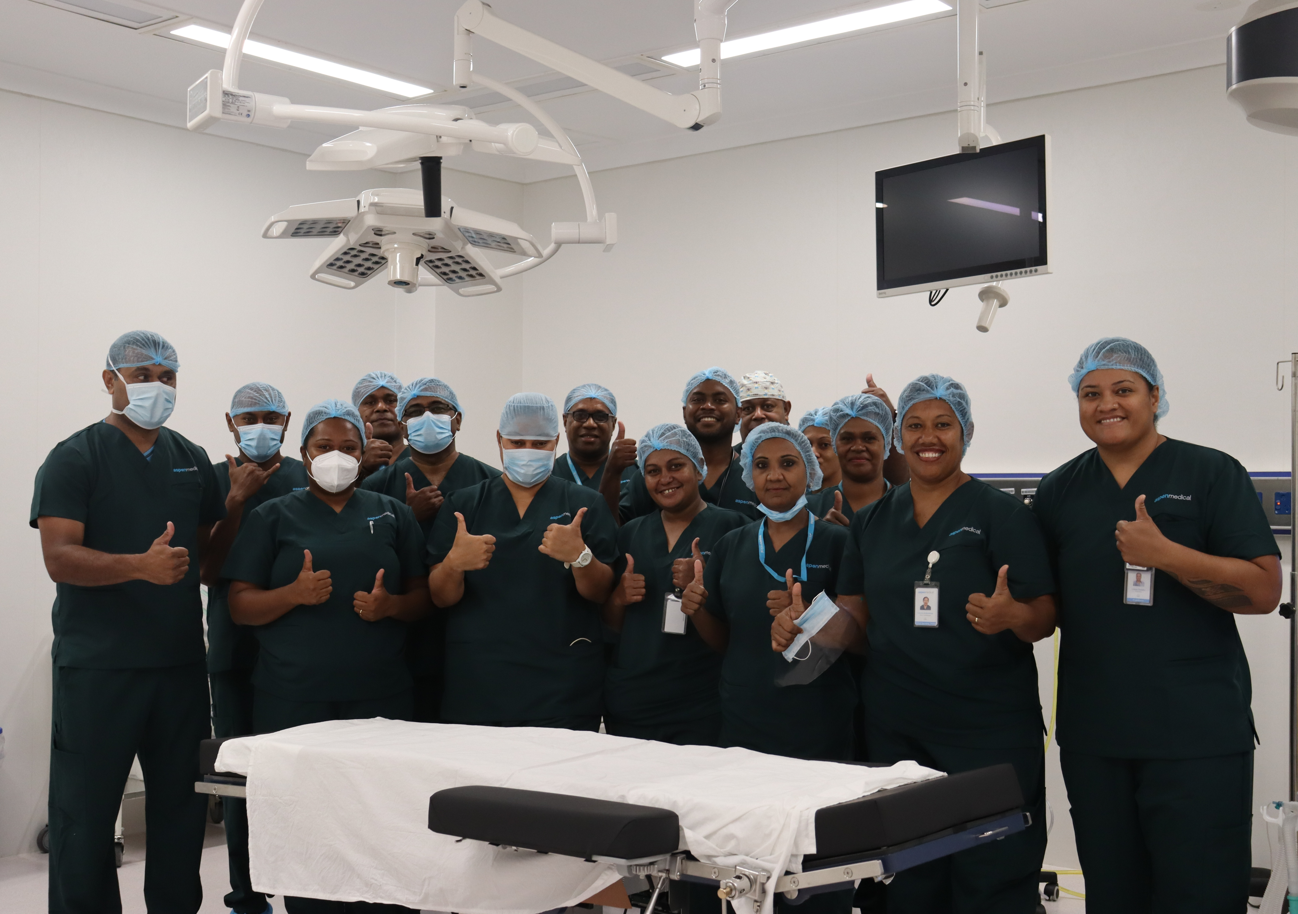 Surgical team in operating theatre 