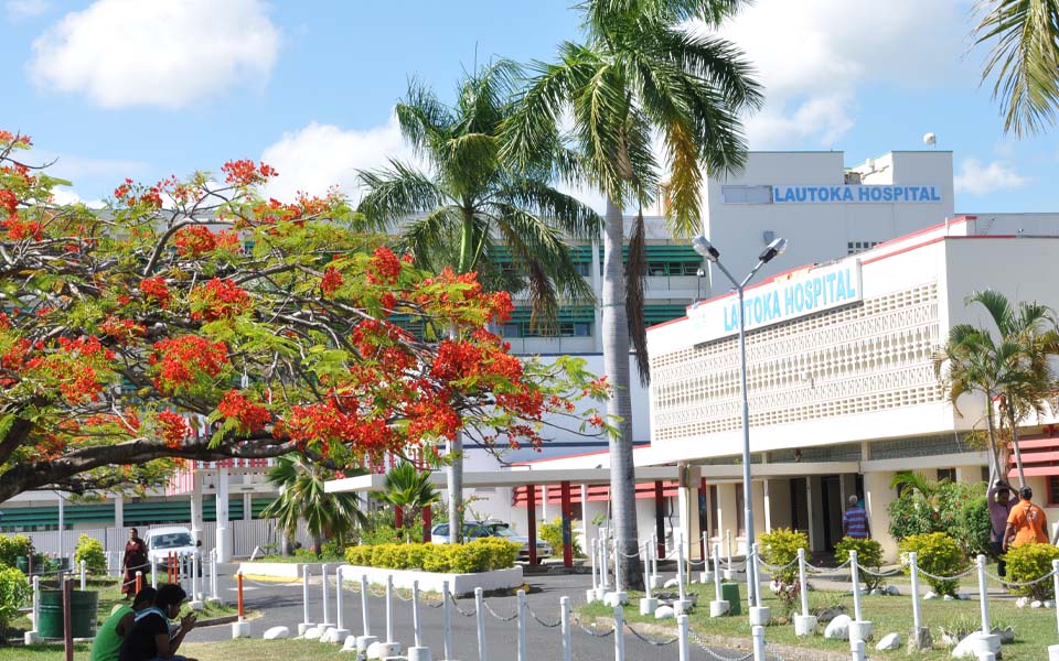 Photo shows the outside of the Lautoka Hospital.