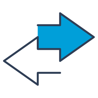 Icon of arrows pointing in different directions, suggesting a path.