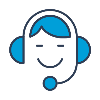 Icon of a person wearing a headset.