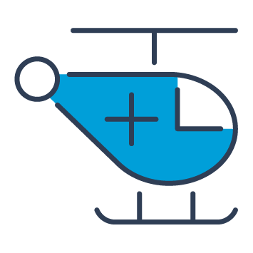 Icon of a medical helicopter.