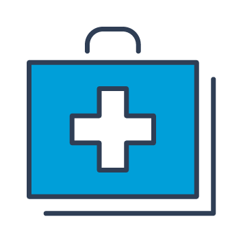 Icon of a first aid kit.