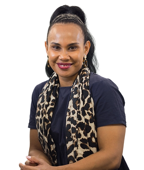Photo shows Lolli Hughes, an Aspen Medical employee based in Brisbane.