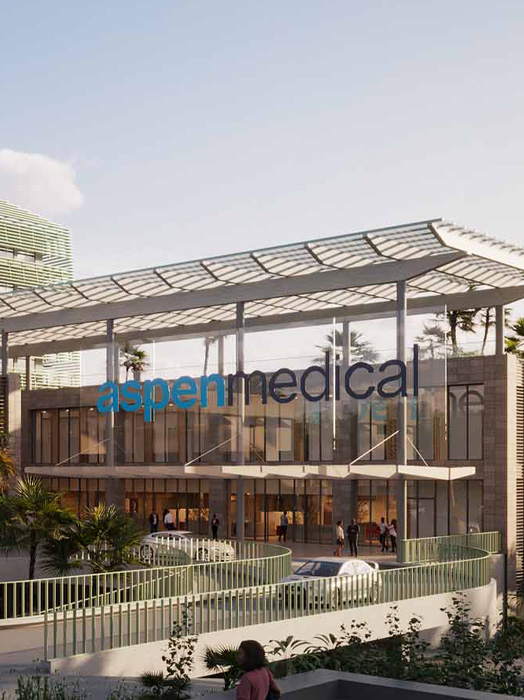 Photo shows a portion of an artists impression of the Depok Hospital in Indonesia.