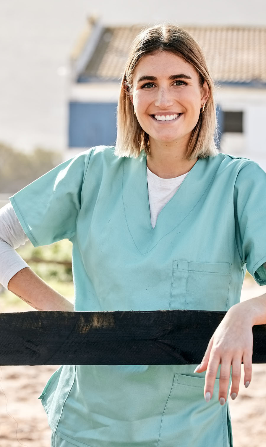 Photo of a young Australian nurse standing outside.