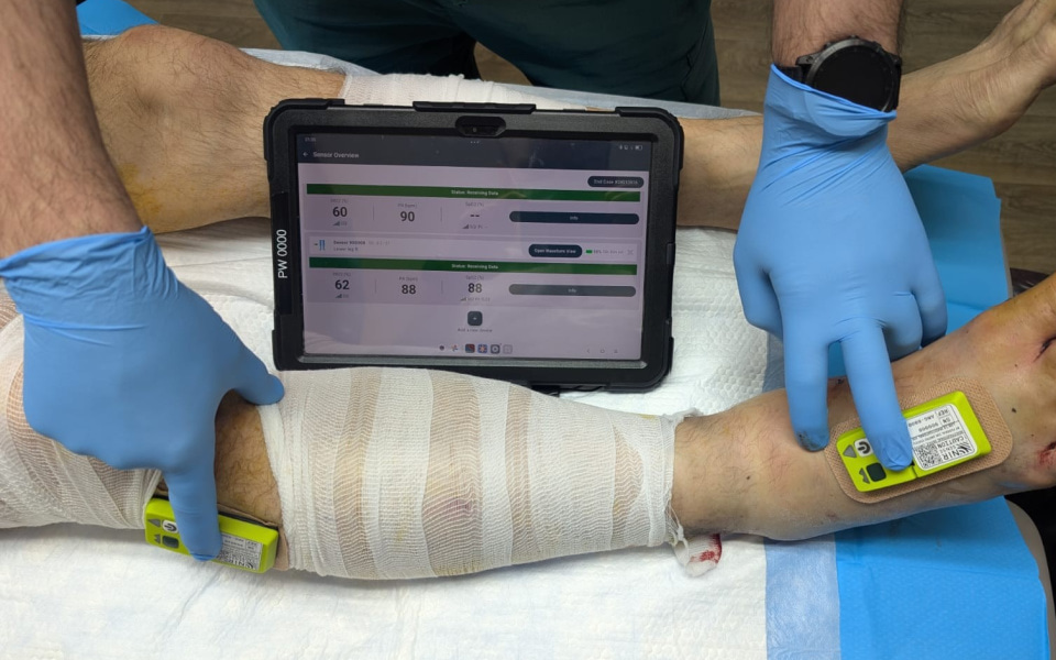 Medical technology being used with a patient 