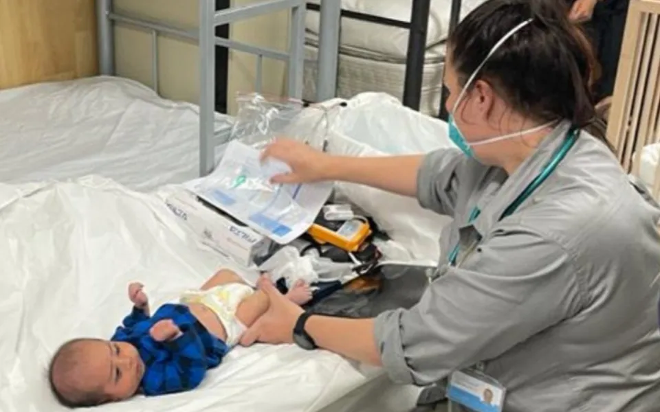 Photo of a baby born at the Aspen Medical clinic, tended to by one of our clinicians.