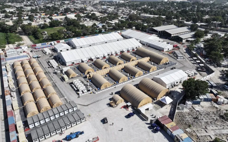 Aerial view of MSSM compound in Haiti