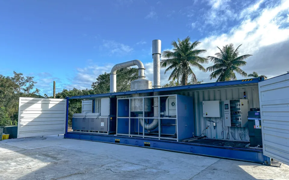 One of two new medical incinerators at Lautoka Hospital, Fiji